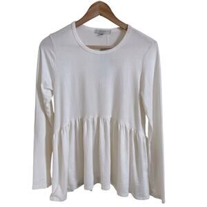 Gaze women’s peplum blouse small NWT cream